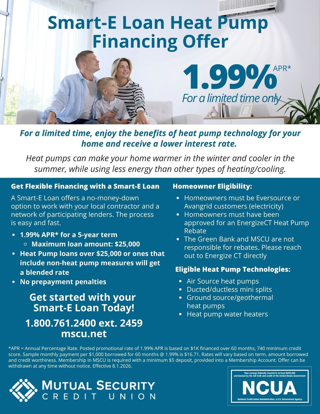 Smart E Loan Heat Pump 8.2026