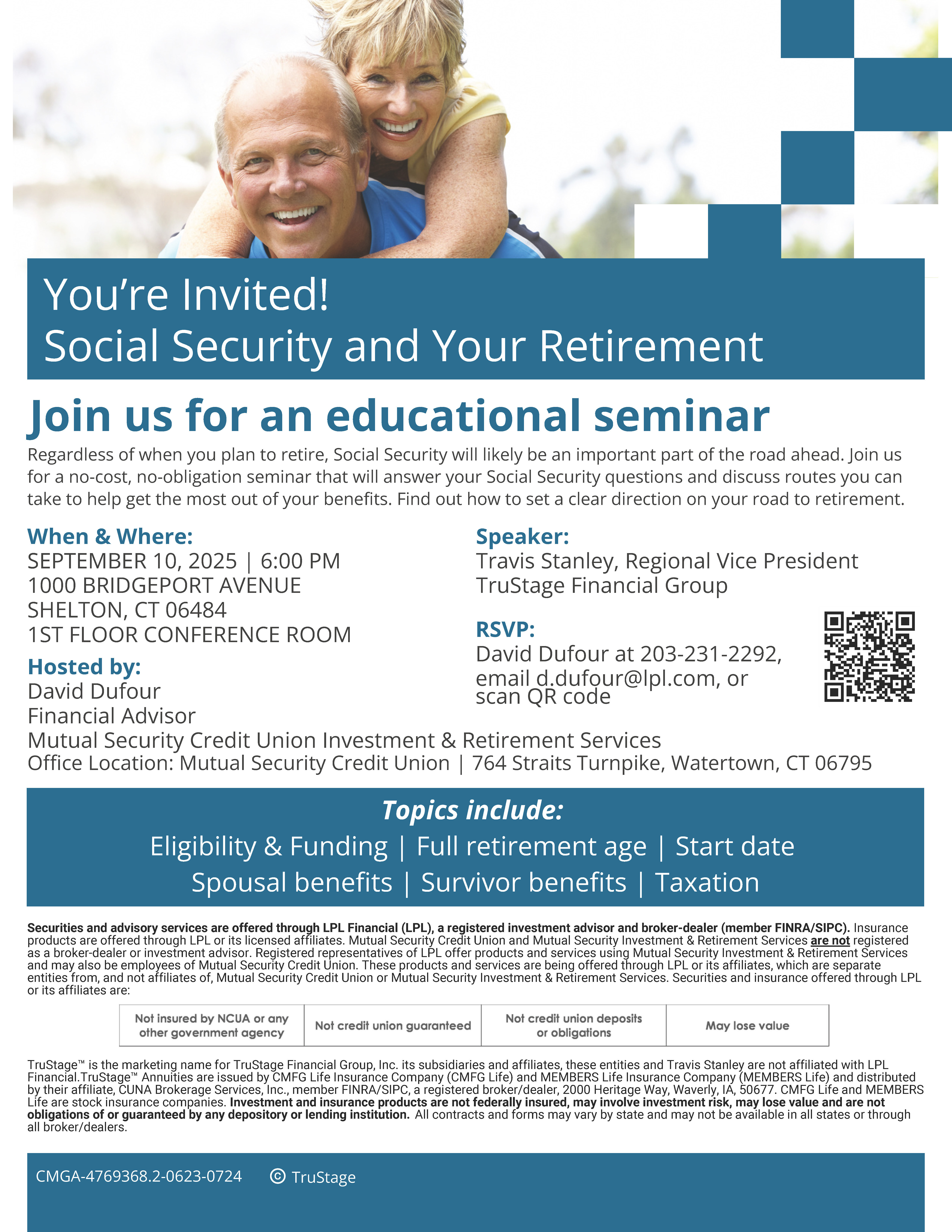 You’re Invited Social Security and Your Retirement 9.10.2025